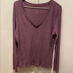 a new day Women's Mauve Long Sleeve Top